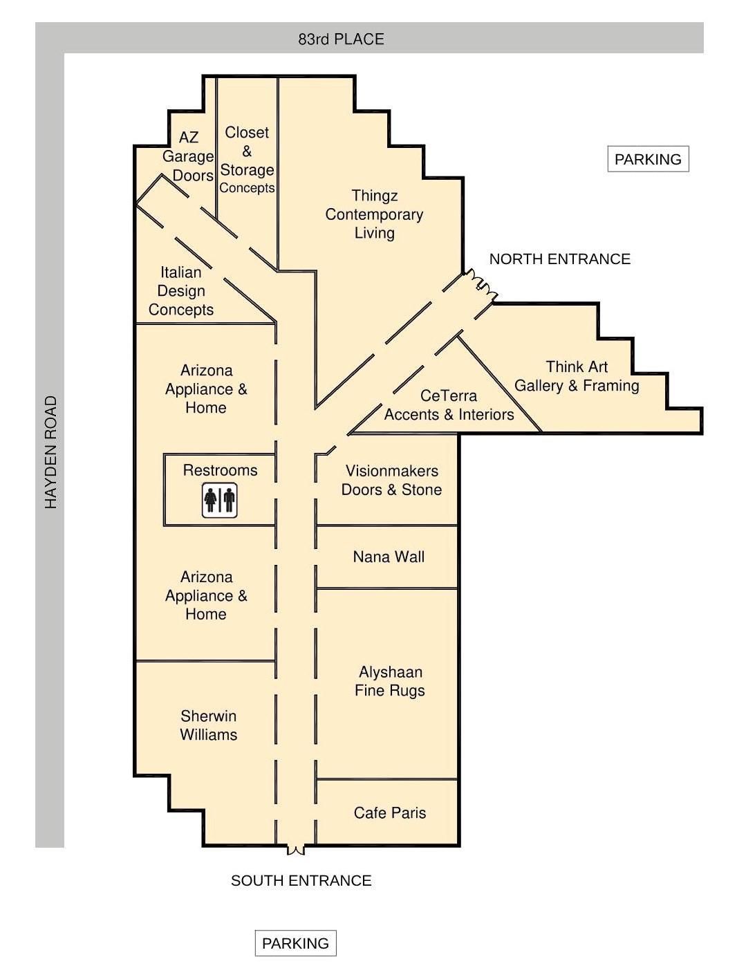 Scottsdale Design Center Map